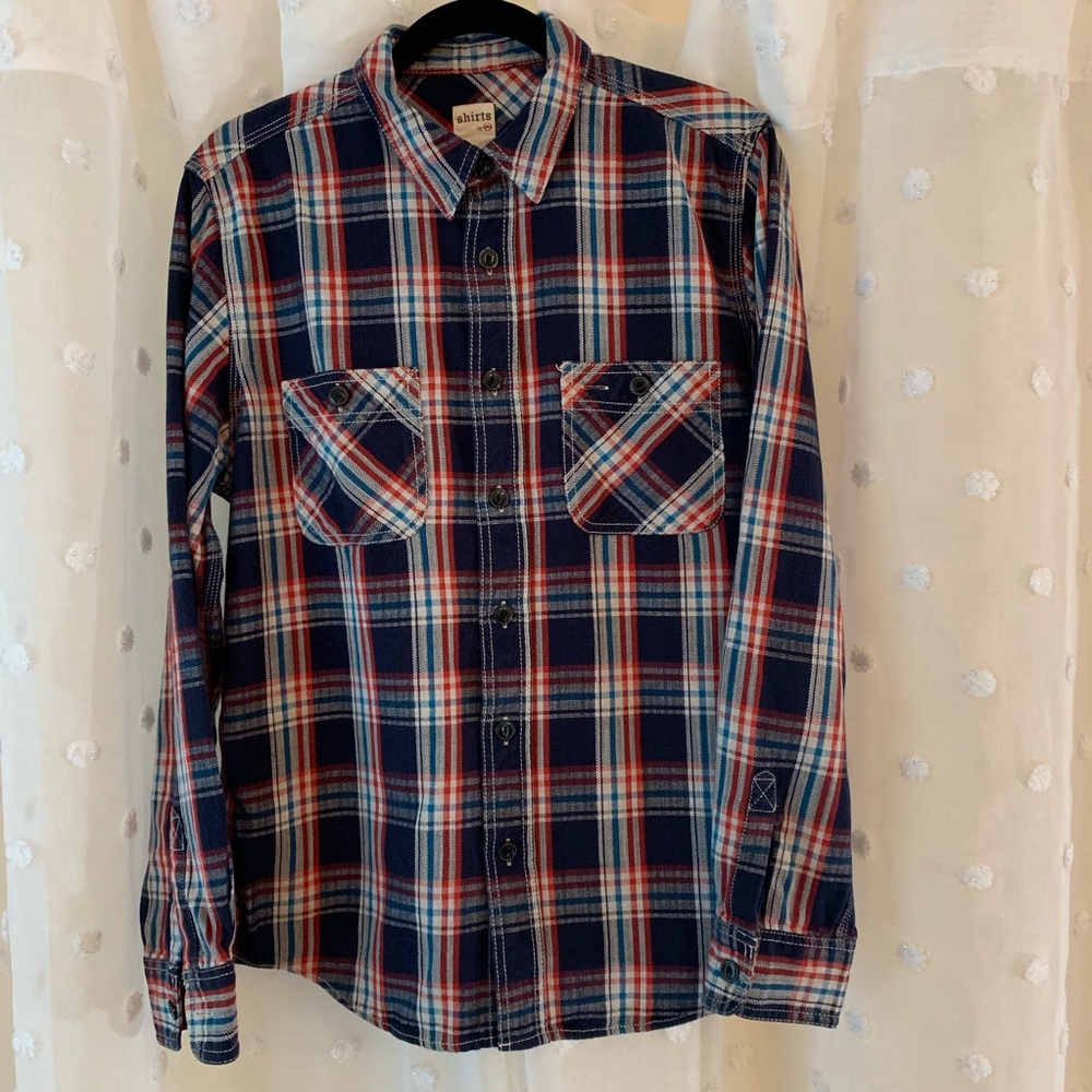 Men’s AG Plaid long Sleeve Button Down Shirt